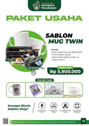Paket Usaha Sablon Mug Twin